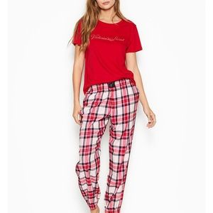 NEW VICTORIA’S SECRET COTTON PAJAMA TEE SET BUNDLE LARGE